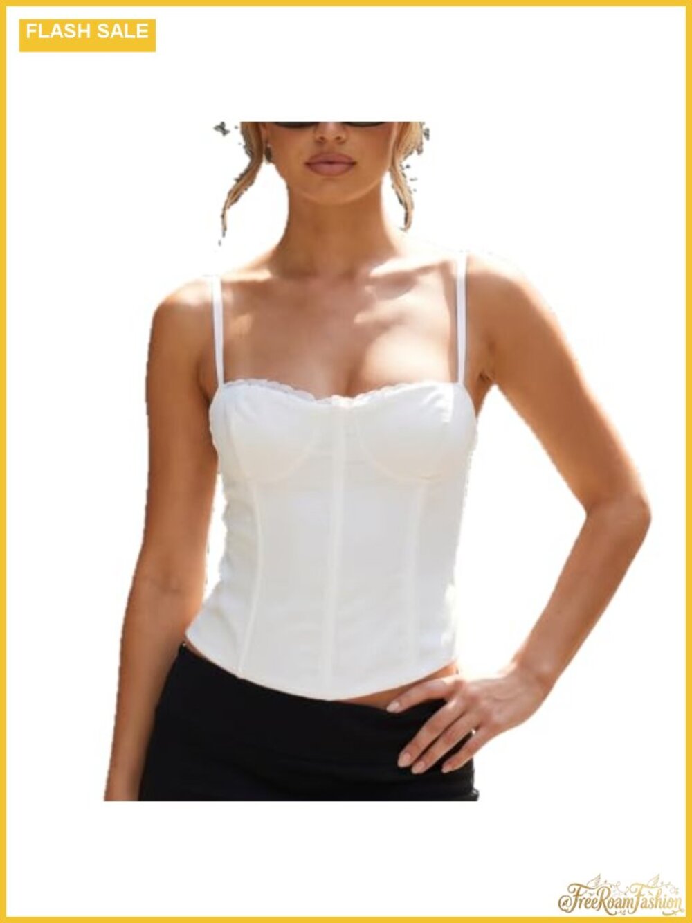 Meiweileya Mesh Corset Top Push Up Bustier Slim Fitted Lace Trim Going Out